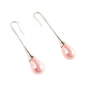 Украшения handmade. Livemaster - original item Long silver earrings with pearls, 