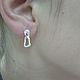 Order Earrings with carabiner, Pusey silver. Trinkki. Livemaster. . Stud earrings Фото №3