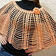 Poncho-drape Cape knit crochet color tea rose. Ponchos. litknit (litknit). Online shopping on My Livemaster.  Фото №2