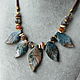 Necklace-choker agate 'leaf'. Chokers. inspiration. Online shopping on My Livemaster.  Фото №2