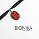 Velvet, choker, necklace "Red rose". Pendants. Bionika - Polymer Clay Jewelry (Bionika). My Livemaster. Фото №5