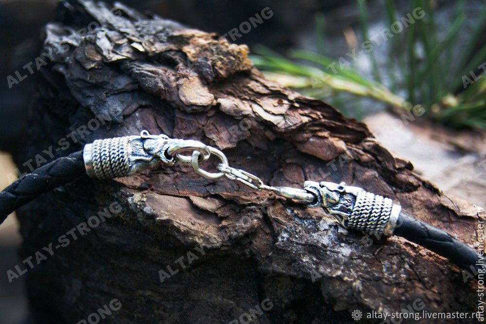 Кожаный шнур с серебром - Медведи (d 4 мм) – купить на Ярмарке Мастеров – AED69RU | Чокер, Барнаул
