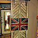Дверь амбарная лофт. Дверь с амбарным механизмом. Дверь Union Jack. Двери. Мы с Мухтаром. Ярмарка Мастеров.  Фото №4