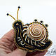 Brooch snail. Brooches. N_Belokon_jewelry. My Livemaster. Фото №4