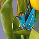 Brooch-bird 'Tropical hummingbird'. Brooches. Tatyana's day (tataday). My Livemaster. Фото №4