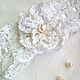 Заказать Крестильный набор для девочки: повязка и браслет. Gala  Devi crochet design ВЯЗАНИЕ. Ярмарка Мастеров. . Ободки и повязки на голову Фото №3