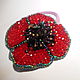 Embroidered brooch Red poppy. Brooches. paperchest (paperchest). Online shopping on My Livemaster.  Фото №2
