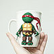 Rafael. Decor on a circle of polymer clay teenage mutant ninja turtles, Mugs and cups, Krasnodar,  Фото №1
