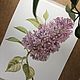 Branch of lilac. Pictures. Watercolor flowers by Ann (Asetrova). Online shopping on My Livemaster.  Фото №2