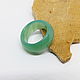 Green agate ring, chalcedony 18.5 R-R, Rings, Gatchina,  Фото №1