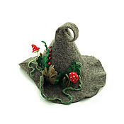 Дача и сад handmade. Livemaster - original item Hat for sauna, made of wool,. Handmade.