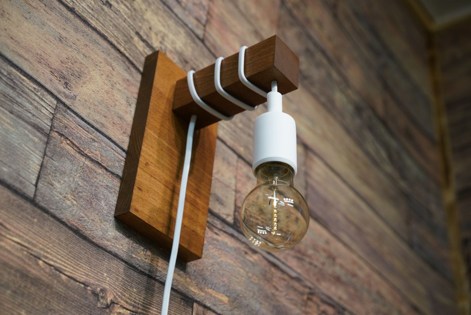 Настенный светильник в лофт стиле ручной работы. Ночник в интернет .