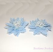 Украшения handmade. Livemaster - original item Blue Chrysanthemum.2 pieces. Silk flowers No. №6. Handmade.