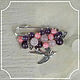 Swallow pin brooch in silver (amethyst coral quartz), Brooches, Smolensk,  Фото №1