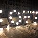 Letters with lamps made of wood, Design, Moscow,  Фото №1