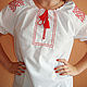 Women's shirt embroidery 'Kupala pattern', People\\\'s shirts, Starominskaya,  Фото №1