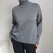 Свитер объемный  свитер оверсайз  Lux серый