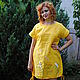 Заказать Жёлтое платье с вышивкой. Платья из льна (krimmoda). Ярмарка Мастеров. . Платья Фото №3