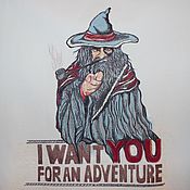 Мужская одежда handmade. Livemaster - original item T-shirt with Hand-painted Lord of the Rings Theme. Handmade.