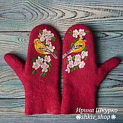 Аксессуары handmade. Livemaster - original item Felted mittens 