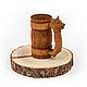 Mug made of wood 'Wolf' 0,7 l. Mug as a gift. Mugs and cups. SiberianBirchBark (lukoshko70). Online shopping on My Livemaster.  Фото №2