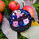Brooch felt with beads "Karlsson on the Roof", Brooches, Mytishchi,  Фото №1