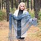  Openwork thin down shawl-gossamer gray. Shawls. Down shop (TeploPuha34). My Livemaster. Фото №5
