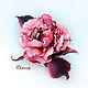 Rose brooch'Ingrid'. Silk flowers, cloth flowers. Brooches. Dizani. Online shopping on My Livemaster.  Фото №2