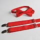 Red tie Suspenders red plain / Set Classic. Butterflies. Respect Accessories. Online shopping on My Livemaster.  Фото №2