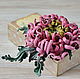 Chrysanthemum brooch from the skin for Andreea 'Curly', Brooches, Lyubertsy,  Фото №1