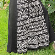 Льняная длинная юбка в бохо стиле