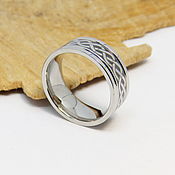 Украшения handmade. Livemaster - original item Steel ring with Celtic ornament 17.25. Handmade.