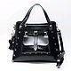 Сумка натуральная кожа Twins Geometry Bags Nature Black. Классическая сумка. Сумки из кожи ANGELDEMONS  design. Ярмарка Мастеров.  Фото №10