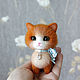 Котик. Игрушка валяная из шерсти. Войлочная игрушка. Olgamurkot. Ярмарка Мастеров.  Фото №4