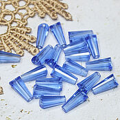 Материалы для творчества handmade. Livemaster - original item Beads 12/6 mm Blue glass 1 piece. Handmade.