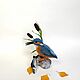 Зимородок с рыбкой - реалистичная птица из шерсти. Войлочная игрушка. Совсем ручные. Ярмарка Мастеров.  Фото №6