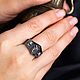 Кольцо Атланты, серебро 925 с чернением. Кольца. Organic Jewelry. Серебро и золото. Ярмарка Мастеров.  Фото №5