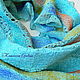 felted scarf Turquoise, Scarves, Moscow,  Фото №1