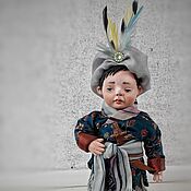 Тильда Аист с младенцем, текстильная кукла