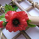 Brooch-barrette 'Poppies'-cold porcelain. Brooches. Divo. Online shopping on My Livemaster.  Фото №2