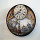 Clock Moscow unusual wall clock handmade Russian souvenir. Pictures. Original wall clocks. My Livemaster. Фото №4