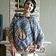 Oversize jumper ' Creme brulee and blue ice', Jumpers, Astrakhan,  Фото №1