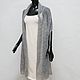  Stole grey melange scarf knitted from kid mohair. Wraps. Scarfland. Online shopping on My Livemaster.  Фото №2