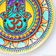 'Hamsa Om' plate decorative hand painting. Plates. Art by Tanya Shest. My Livemaster. Фото №4