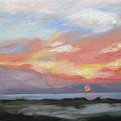 Картины и панно handmade. Livemaster - original item Sunset Thailand Oil Painting 30 x 40 cm Ocean. Handmade.