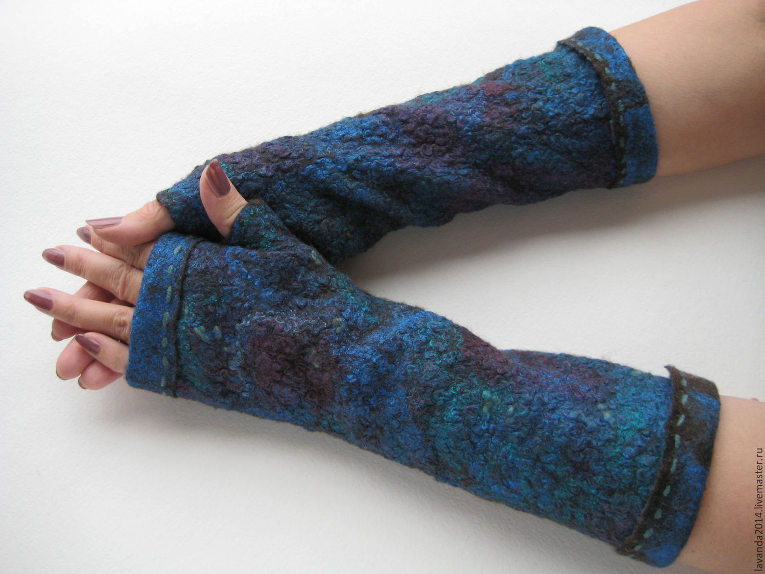 felted fingerless gloves