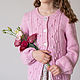 Цветочный кардиган вязаный для девочки. Кардиган. VA kids knitwear. Ярмарка Мастеров.  Фото №6