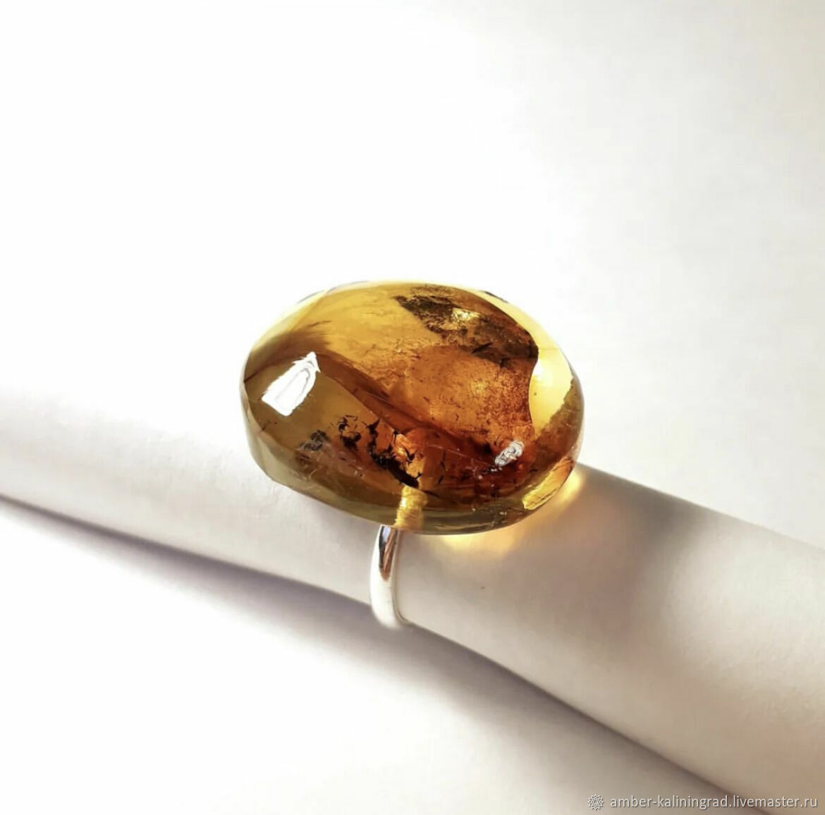 Large ring made of natural Baltic amber(427), Rings, Kaliningrad,  Фото №1