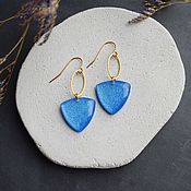 Украшения handmade. Livemaster - original item Blue evening earrings with sequins. Festive earrings. Handmade.