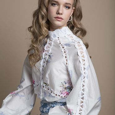 Одежда женская ручной работы. Ярмарка Мастеров - ручная работа Блузка Lace Code. Handmade.